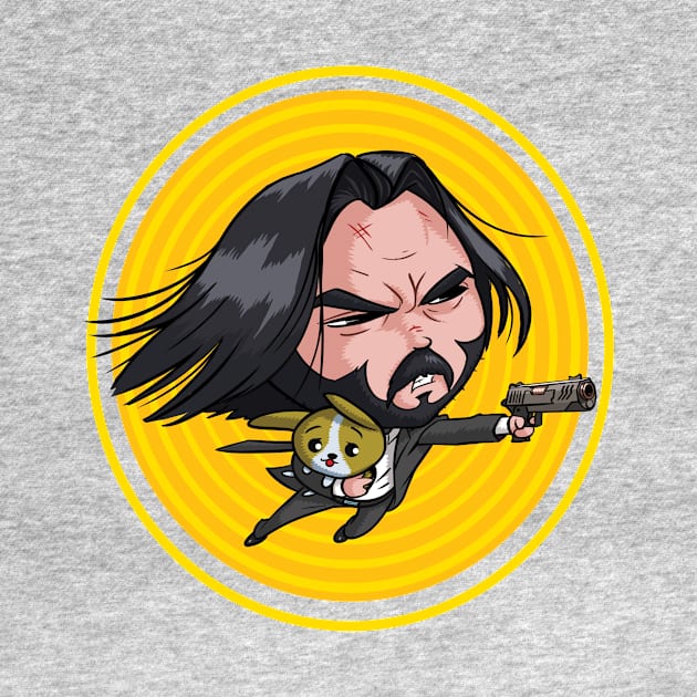 Cute John Wick by Sebaimage